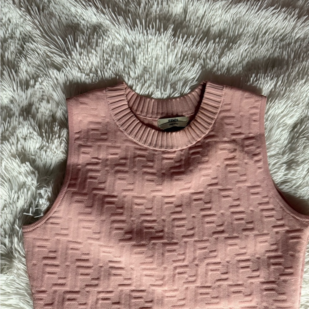 Fendi Pink Sleeveless Dress
